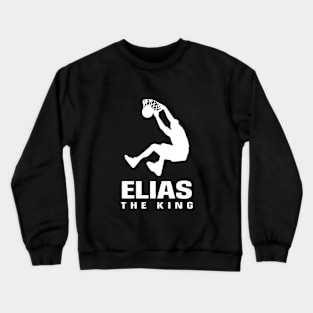 Elias Custom Player Basketball Your Name The King Crewneck Sweatshirt